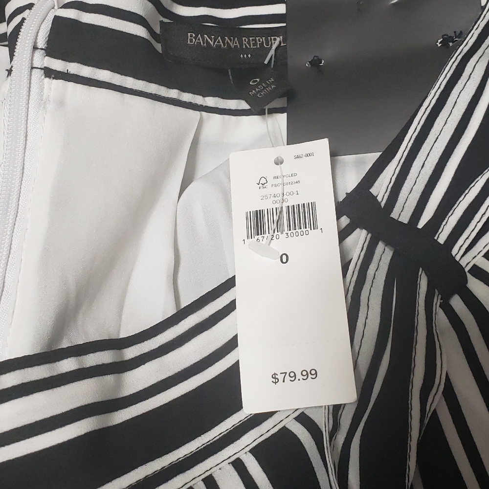 Banana Republic Factory Sz 0 NWT Striped Skirt - Picture 10 of 14